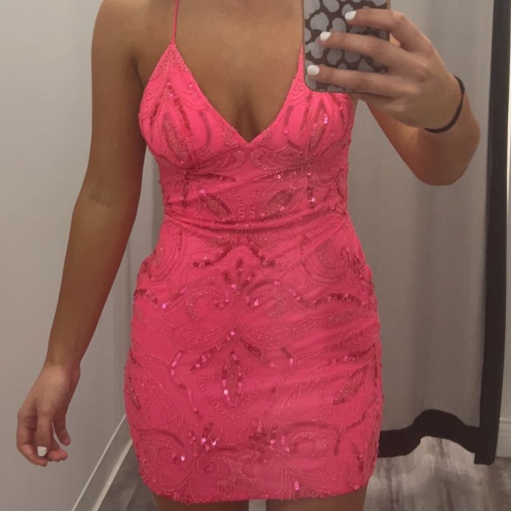 White iris homecoming dress